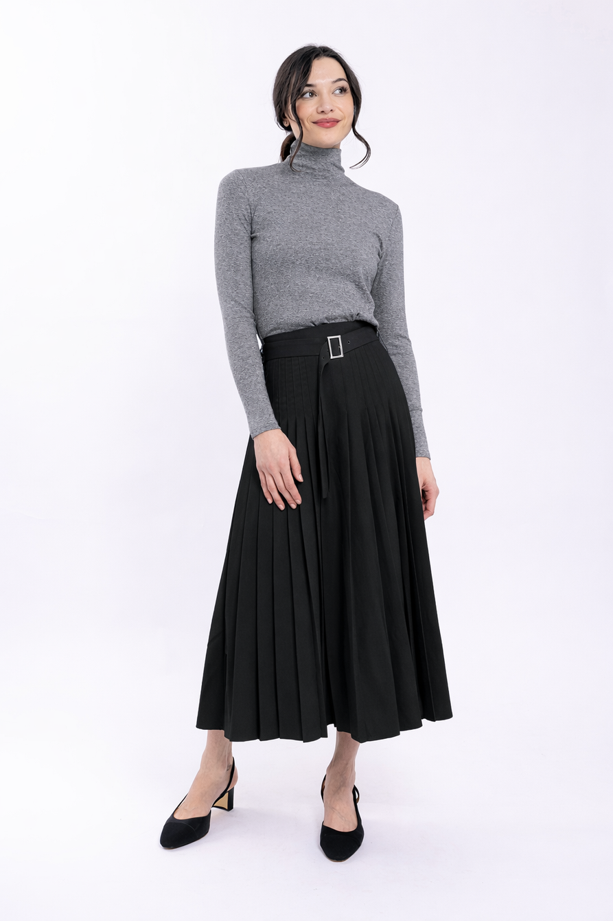 MONN BASIC KNIT JERSEY TURTLENECK