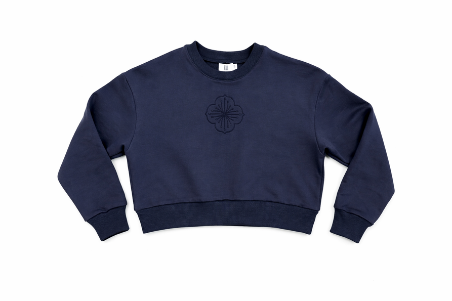 MONN ART DECO CROP SWEATSHIRT