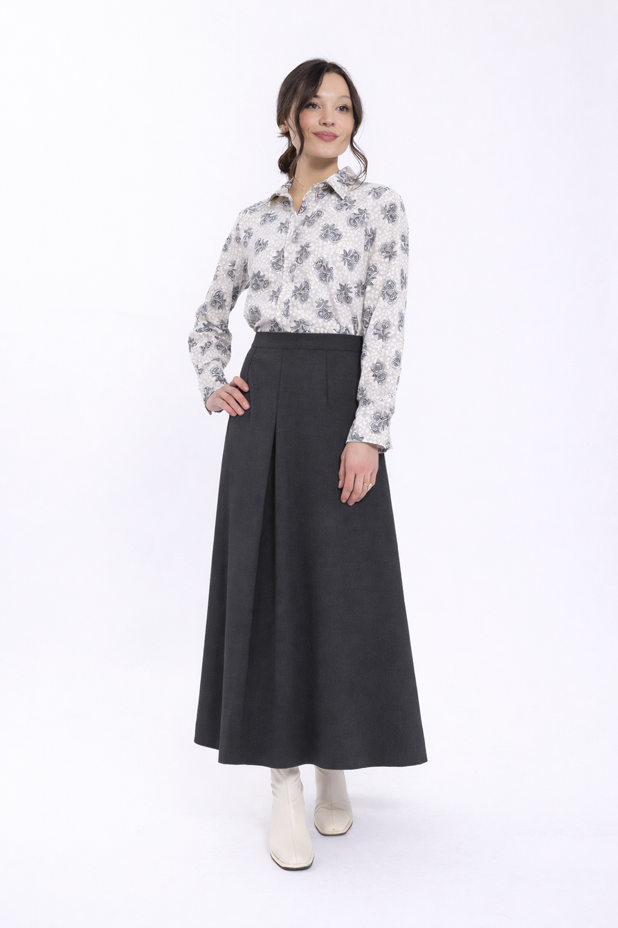 MONN INVERTED PLEAT SKIRT
