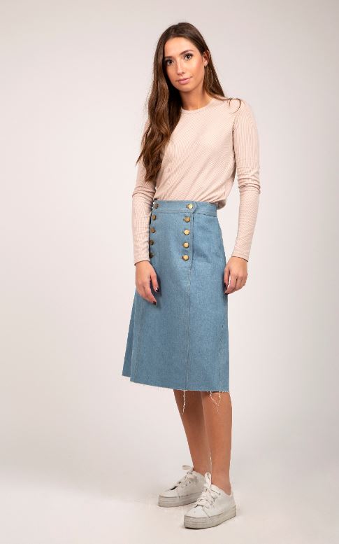 MAPLE & CLIFF RAW EDGE MILITARY SKIRT