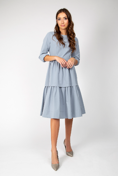 MAPLE & CLIFF TIERED DRESS