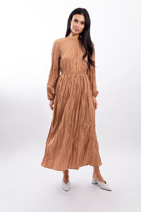 MAPLE & CLIFF WRINKLED TIERED MAXI DRESS