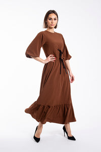 MAPLE & CLIFF MULTI TIE WAISTED DRESS