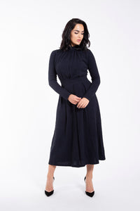 MAPLE & CLIFF TEXTURED WAISTED MIDI