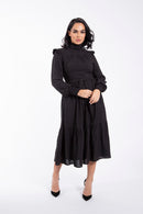 MAPLE & CLIFF SPARKLE TEXTURE DETAIL DRESS