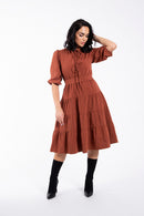 MAPLE & CLIFF TIERED PEASENT DRESS