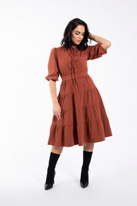 MAPLE & CLIFF TIERED PEASENT DRESS