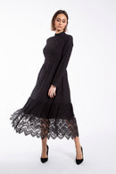 MAPLE & CLIFF LACED MIDI DRESS