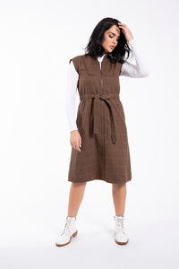 MAPLE & CLIFF PLAID ZIP UP JUMPER