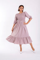 MAPLE & CLIFF SOLID MILKMAID DRESS