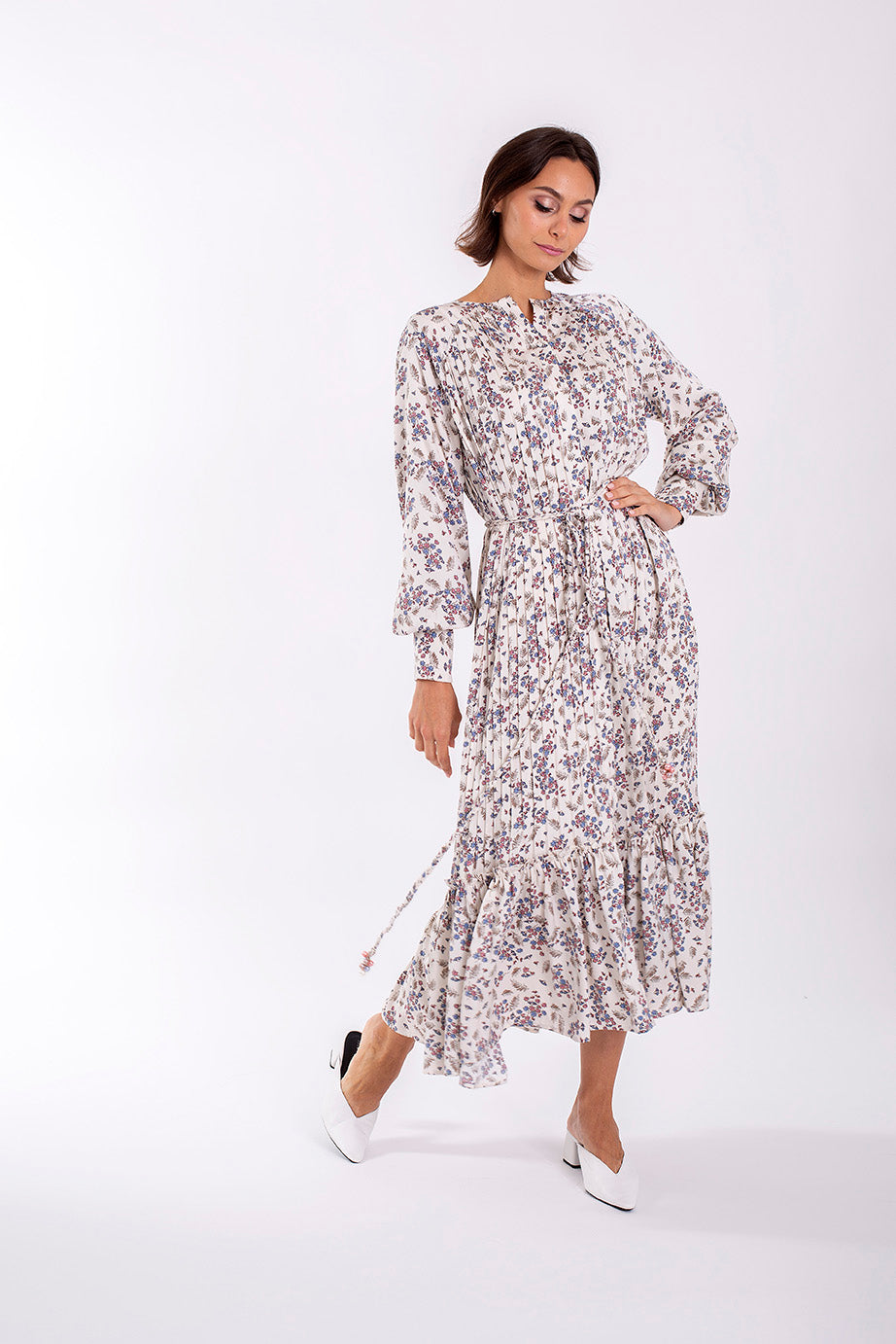 MAPLE & CLIFF FLORAL SHIRTDRESS