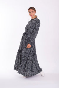MAPLE & CLIFF FLORAL DROP TIER DRESS