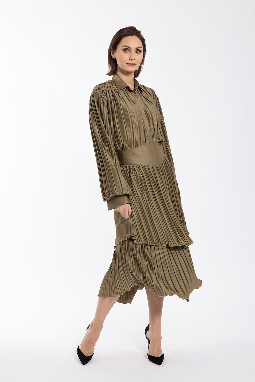 MAPLE & CLIFF PLEATED BLOUSE