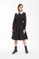 MAPLE & CLIFF ABSTRACT LEOPARD DRESS