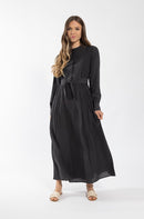 MAPLE & CLIFF MULTI TEXTURED MIDI DRESS