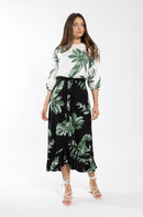MAPLE & CLIFF TROPICAL LEAF BLOUSE