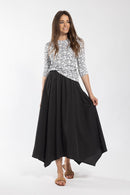 MAPLE & CLIFF HANDKERCHIEF MIDI SKIRT