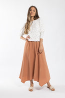 MAPLE & CLIFF HANDKERCHIEF MIDI SKIRT