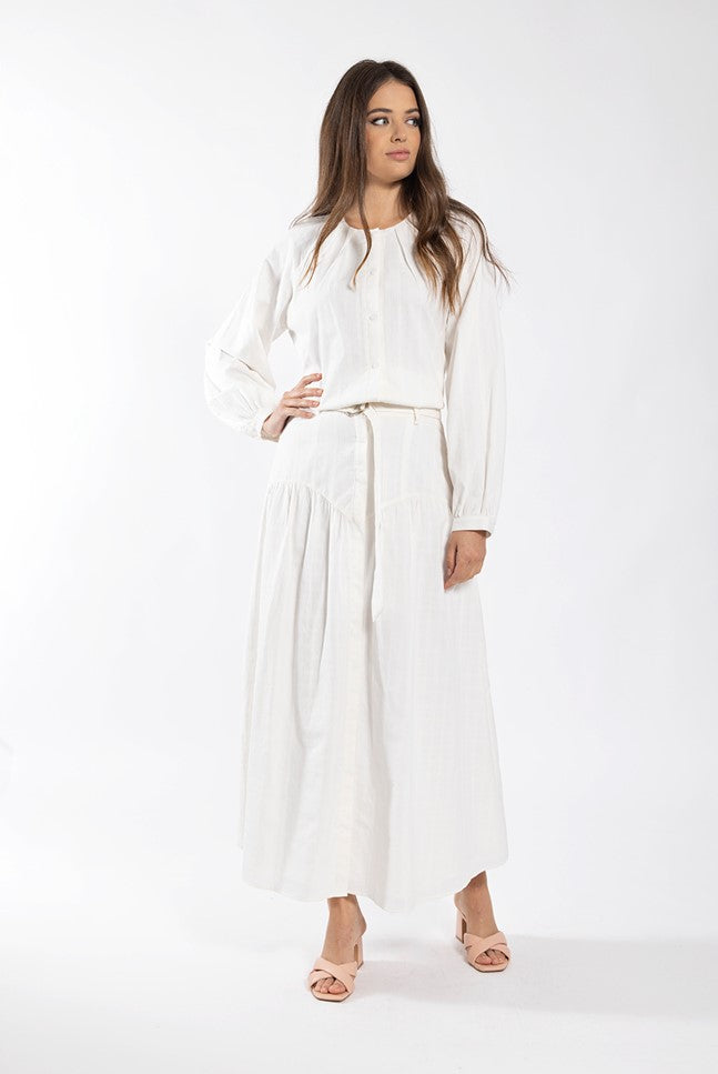 MAPLE & CLIFF TEXTURED MIDI SKIRT