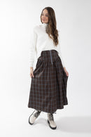 MAPLE & CLIFF PLAID YOKE SKIRT