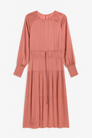 MAPLE & CLIFF  SILKY PLEATED DRESS