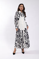 MAPLE & CLIFF Enlarged Paisley Print Shirt Dress