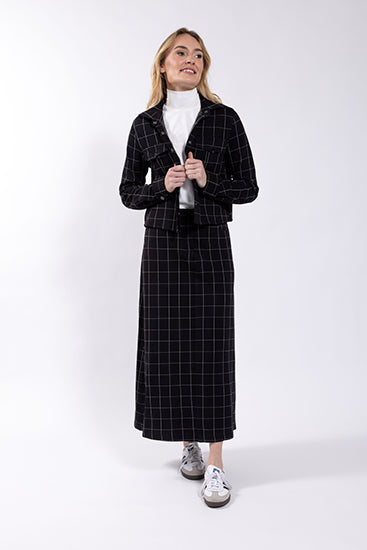 MAPLE & CLIFF A-Line Grid Skirt