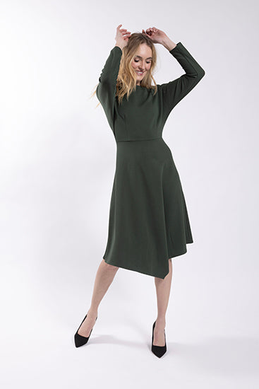 MAPLE & CLIFF Dolman Asymmetric Dress