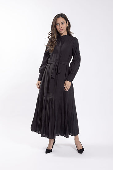 MAPLE & CLIFF Pleated Bottom Shirt Dress