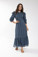 MAPLE & CLIFF Dandelions Drop Ruffle Dress
