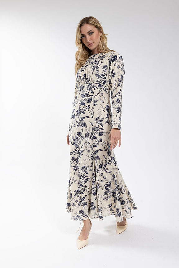 MAPLE & CLIFF Vintage Floral High Waisted Dress