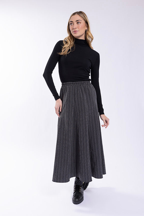 Maple & Cliff Misaligned Paneled Skirt
