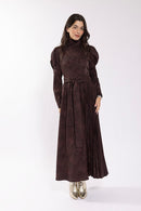 Maple & Cliff Printed Pleat Combo Dress