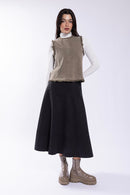 Maple & Cliff Yoke Paneled Skirt