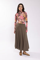 Maple & Cliff Diagonal Paneled Skirt