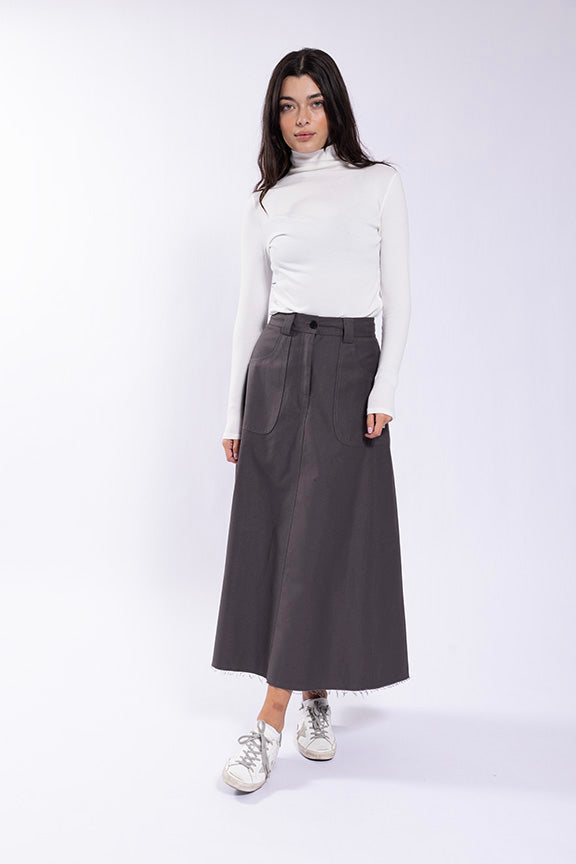 Maple & Cliff Pocket Front A-Line Skirt