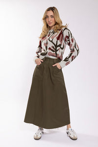 Maple & Cliff Pocket Front A-Line Skirt