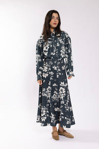 Maple & Cliff Printed Paneled Skirt
