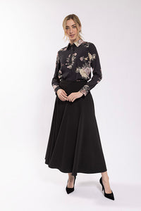 Maple & Cliff Classic Printed Blouse