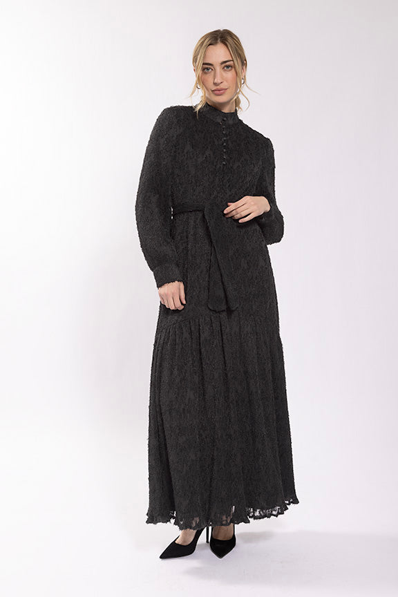 Maple & Cliff Micro Pleated Textured Dress