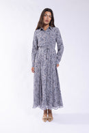 MAPLE & CLIFF PAISLEY COLLARED MIDI DRESS