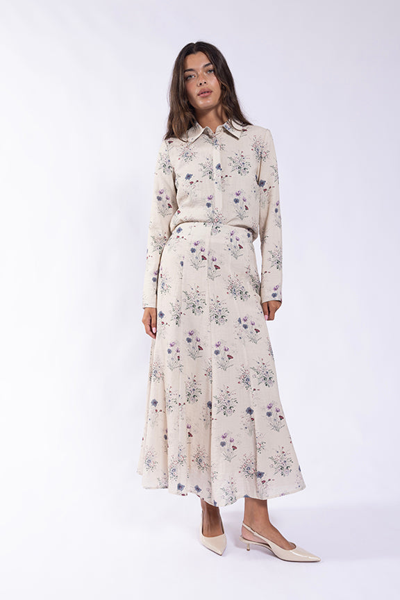 MAPLE & CLIFF WHIMSICAL FLORAL BLOUSE