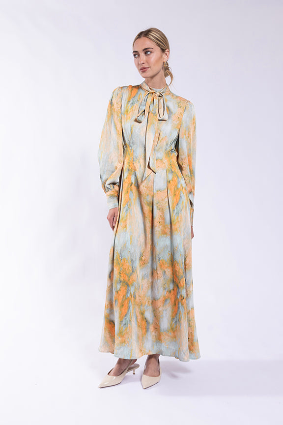 MAPLE & CLIFF WATERCOLOR MIDI DRESS
