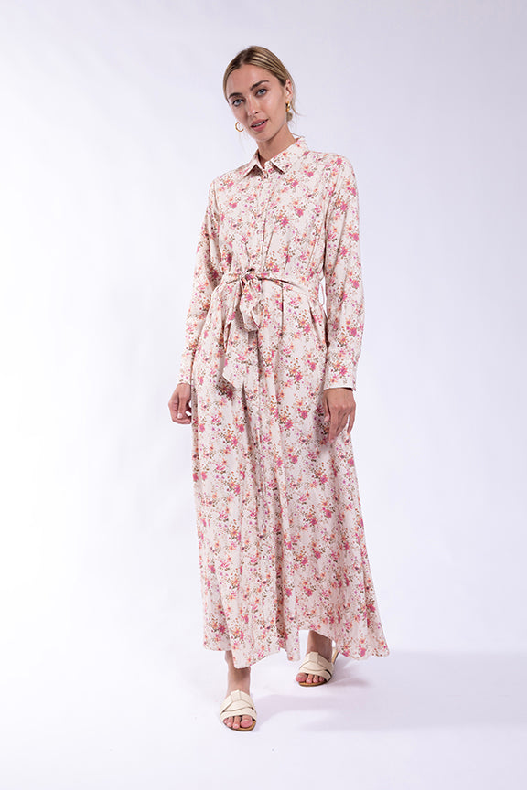 MAPLE & CLIFF FLORAL SHIRTDRESS