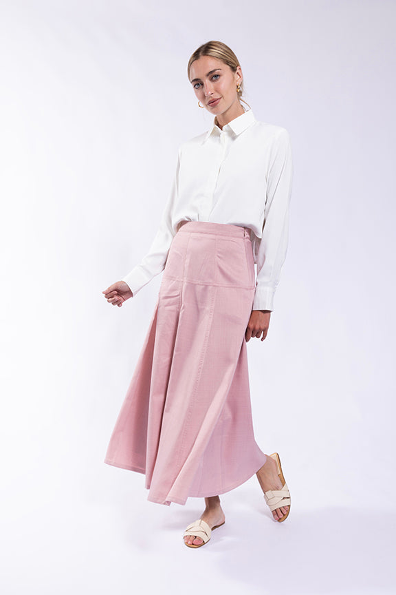 MAPLE & CLIFF PANELED SKIRT W/ YOKE