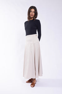 MAPLE & CLIFF HORSEBIT SIDE BUCKLE SKIRT