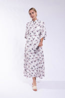 MAPLE & CLIFF FLORAL RAGLAN SLEEVE SHIRTDRESS