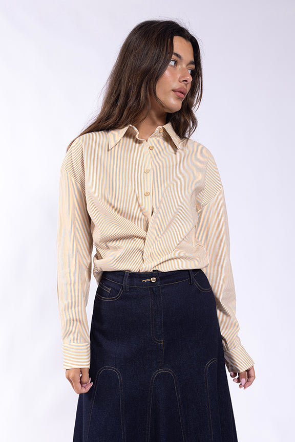 MAPLE & CLIFF STRIPED BLOUSE