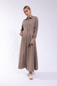 MAPLE & CLIFF STITCH WAIST SHIRTDRESS
