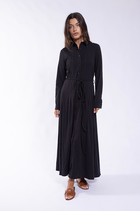 MAPLE & CLIFF BUTTONDOWN JERSEY DRESS